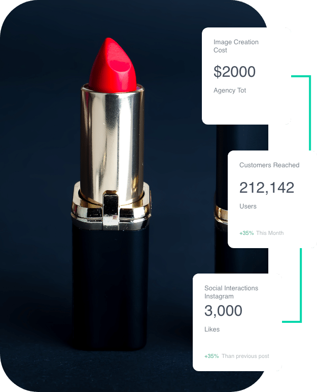 Picture of lipstick and analytics