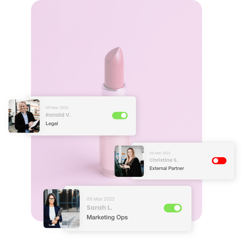 Picture of lipstick with notifications
